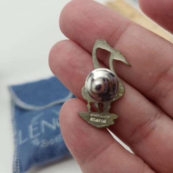 P. Buckley Moss Society 2002 Pats Flowers Pin Brooch Pendant Bonus Lenox Pin - Picture 7 of 8